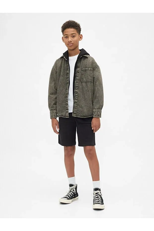 Детская рубашка для мальчиков с длинным рукавом Gap, Dark Gray — фото 4