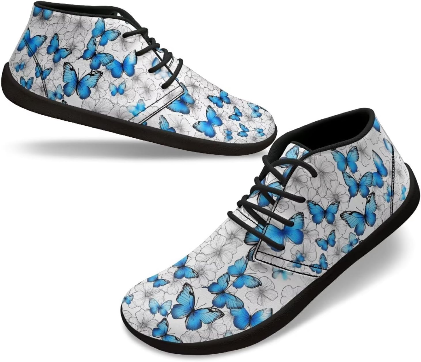 

Мужские водонепроницаемые зимние походные ботинки Barefoot, женские повседневные кроссовки Barefoot Yreiwoby, Butterfly Floral