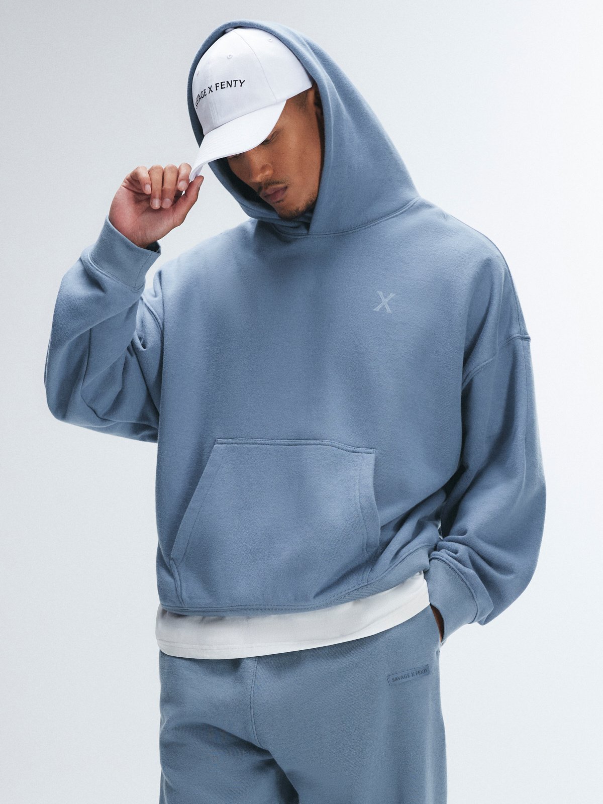 

Флисовый худи Savage X Fenty , цвет Foggy Night Blue