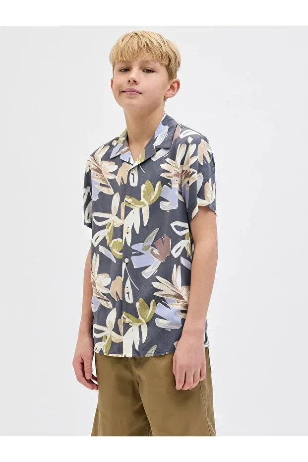 Детская рубашка для мальчиков с коротким рукавом Jack & Jones, Gray