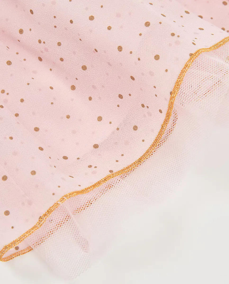Детская юбка для девочек из газовой ткани Boboli, Rosa Pastel — фото 4