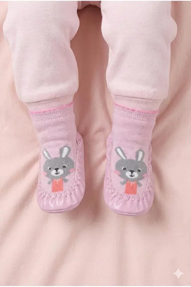 Детские носки кожаные модели Çarık socks Numix Baby Kids, Pink