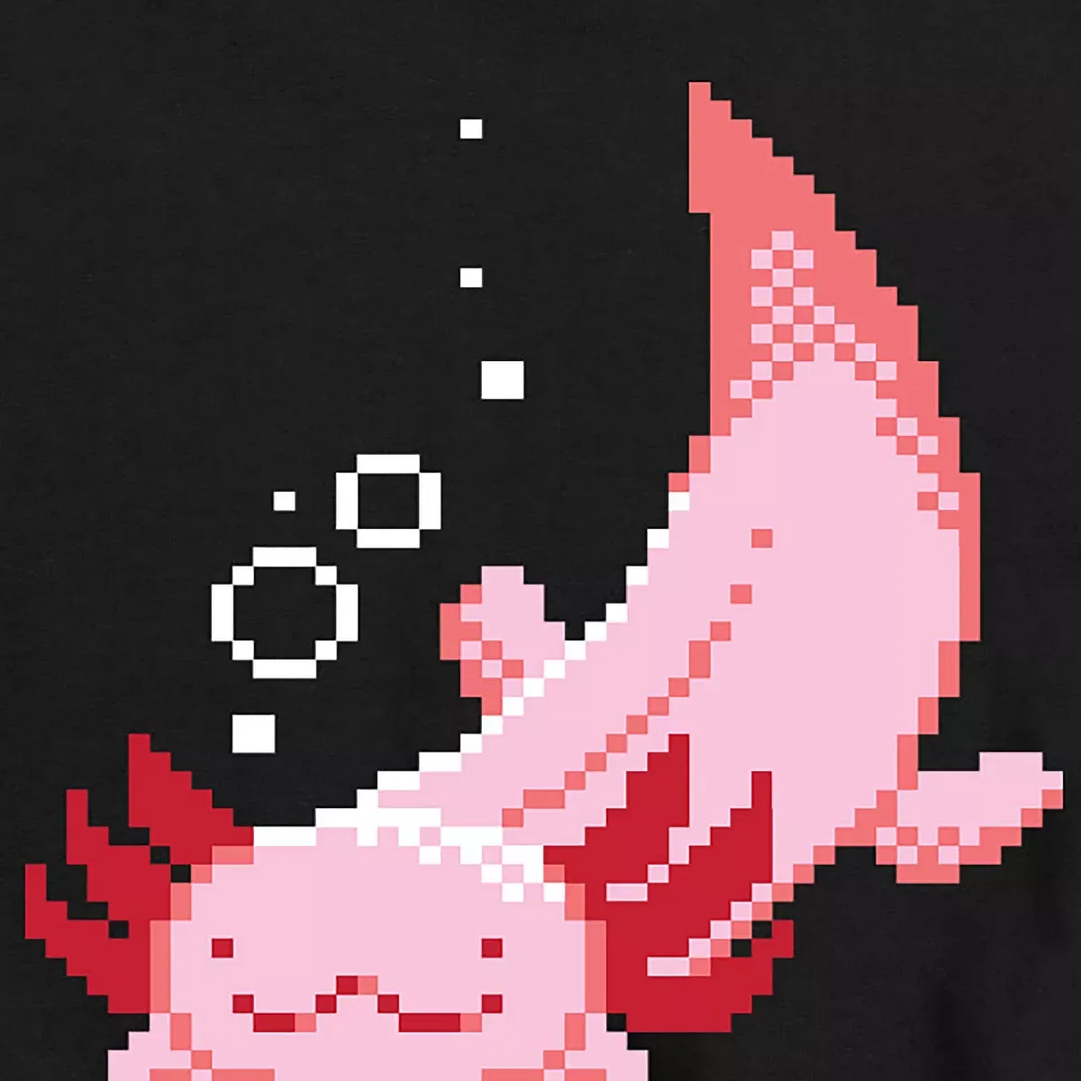 Детская футболка с принтом Pixelated Axolotl Instant Message, Heather Blue — фото 2