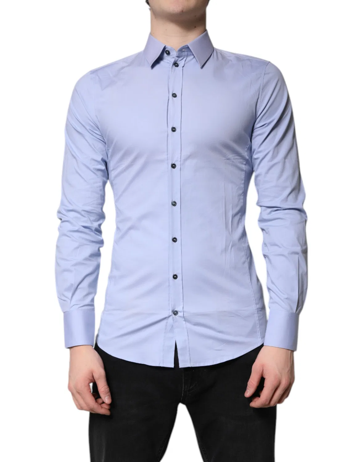 Мужская рубашка классическая с длинным рукавом SICILIA Dolce & Gabbana, Light Blue