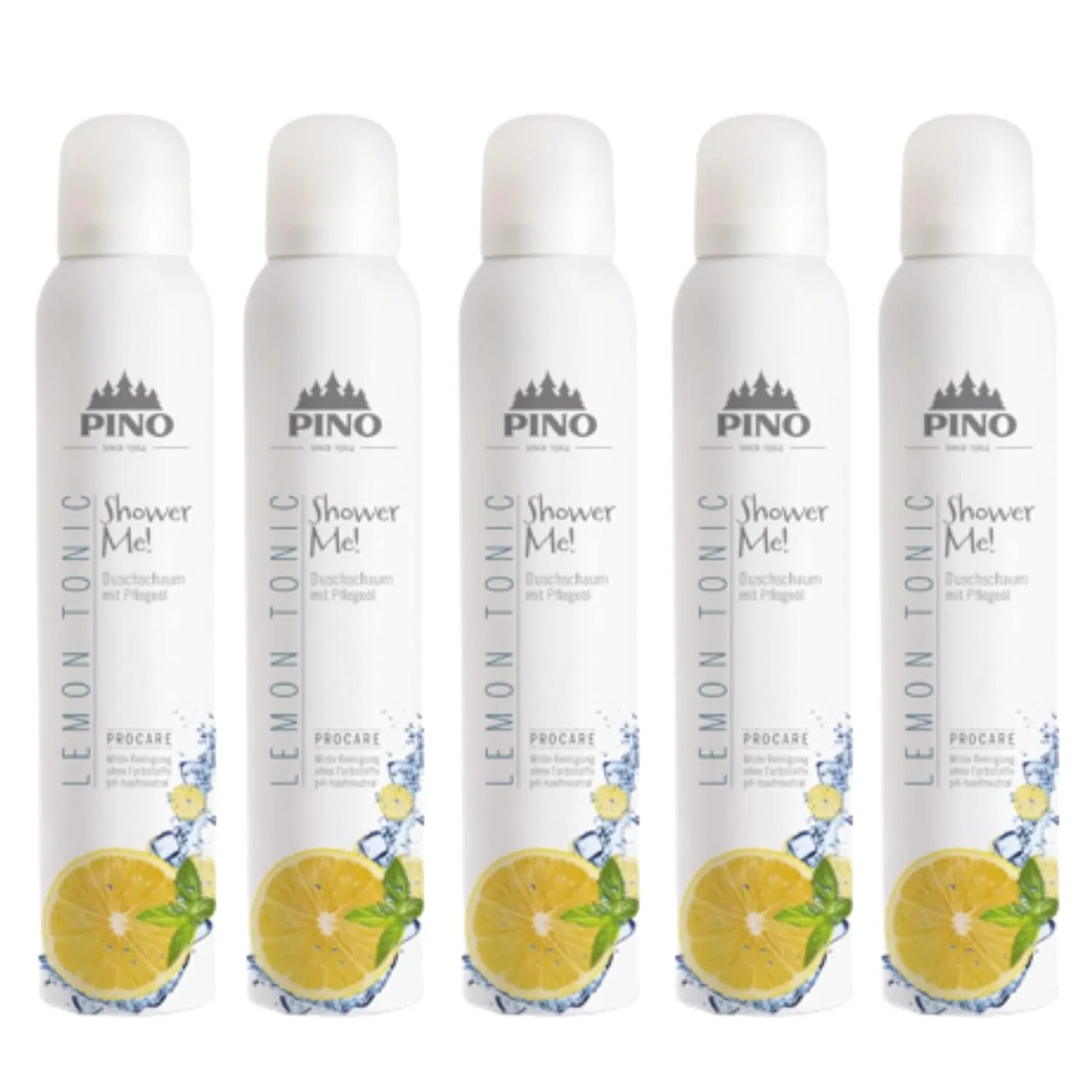 Пенка для душа Lemon Tonic Shower Foam, PINOFIT, набор 5 x 200 мл