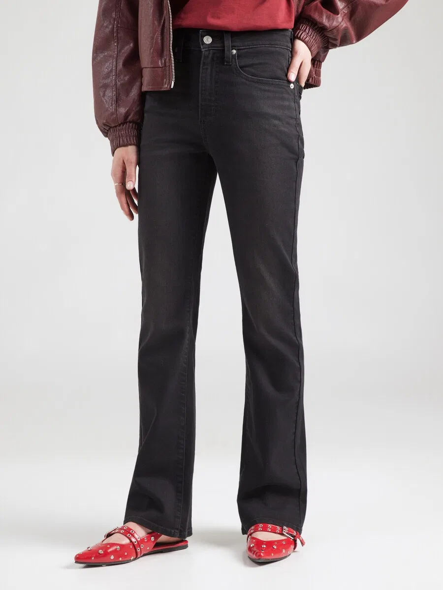 Джинсы LEVI'S Boot cut '725 High Rise Bootcut' черного цвета — фото 2