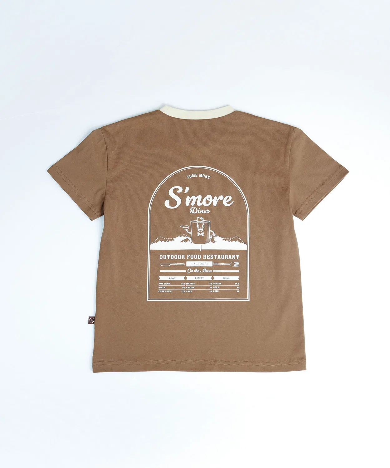 Детская футболка с принтом S'more Diner Ringer T-Shirt S'more, Brown