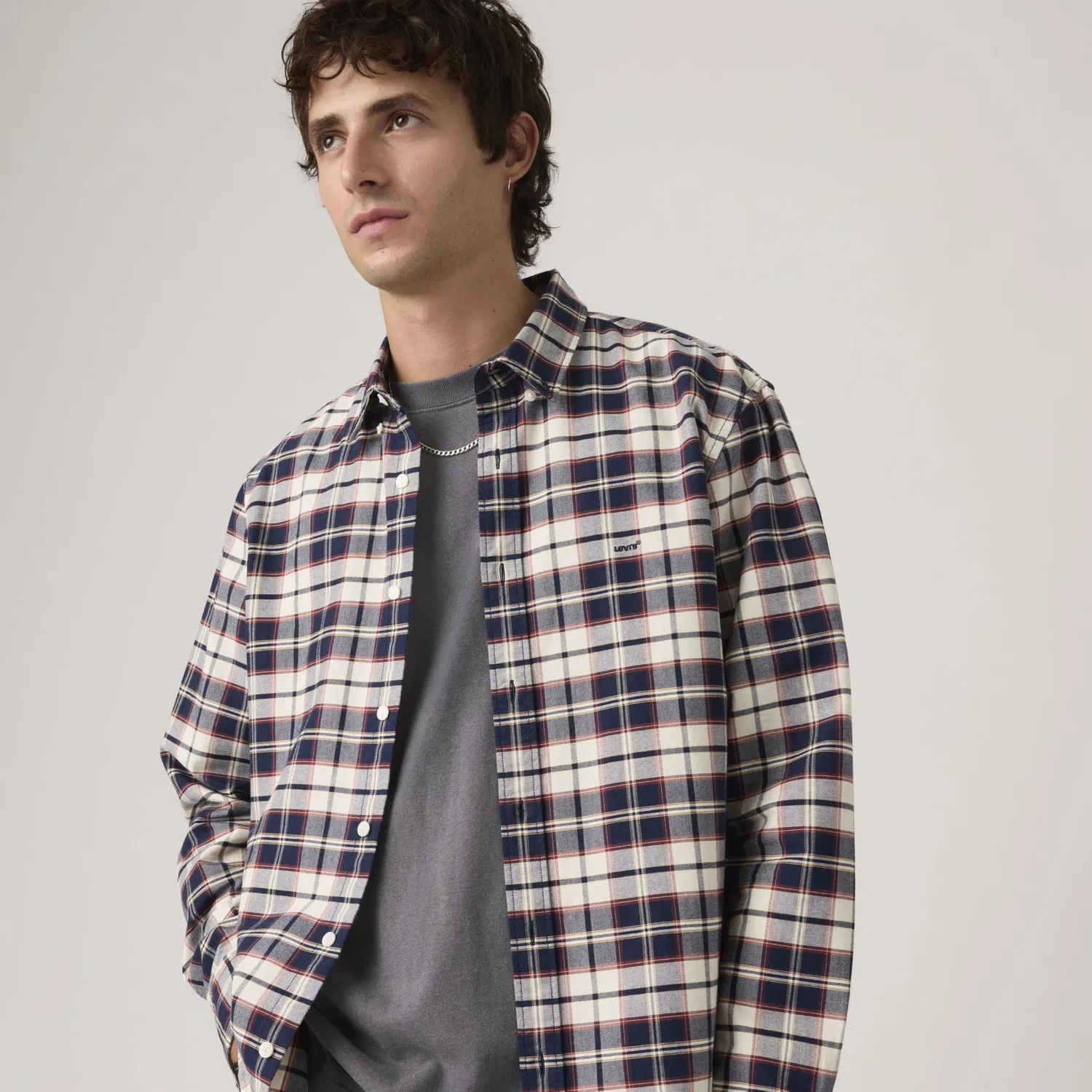 Мужская рубашка с длинным рукавом Levi's, Atila Bl Plaid Dress — фото 2