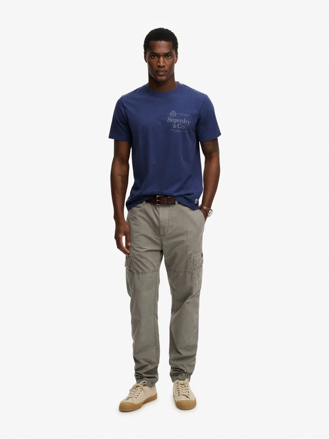 Футболка Relaxed Fit, модель Company Superdry, синий — фото 4