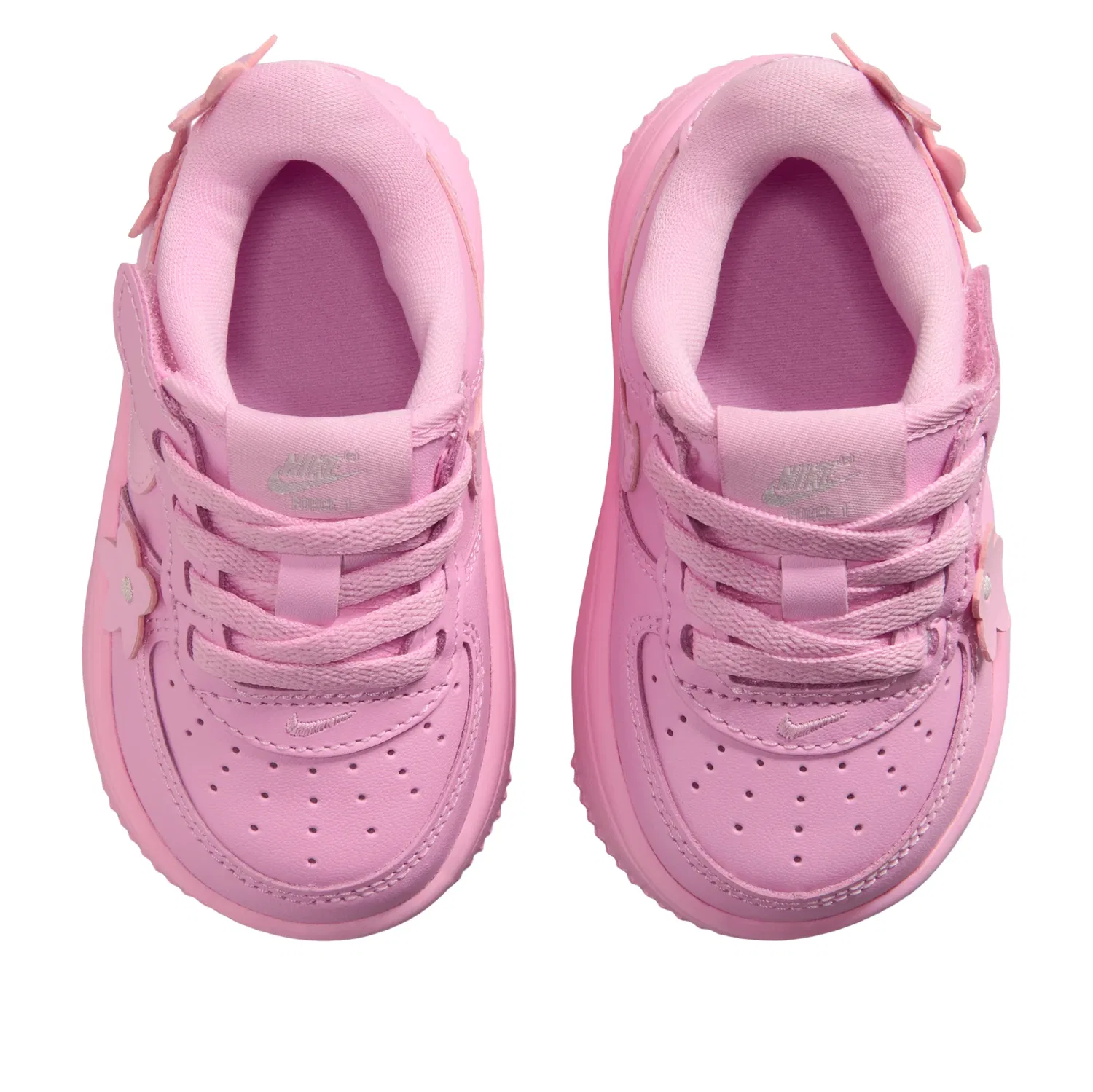 Детские кроссовки с кожаным верхом Force 1 EasyOn 'Pink Rise Pink Foam' Nike, Pink Rise/Pink Foam/Metallic Silver/Pink Rise — фото 4