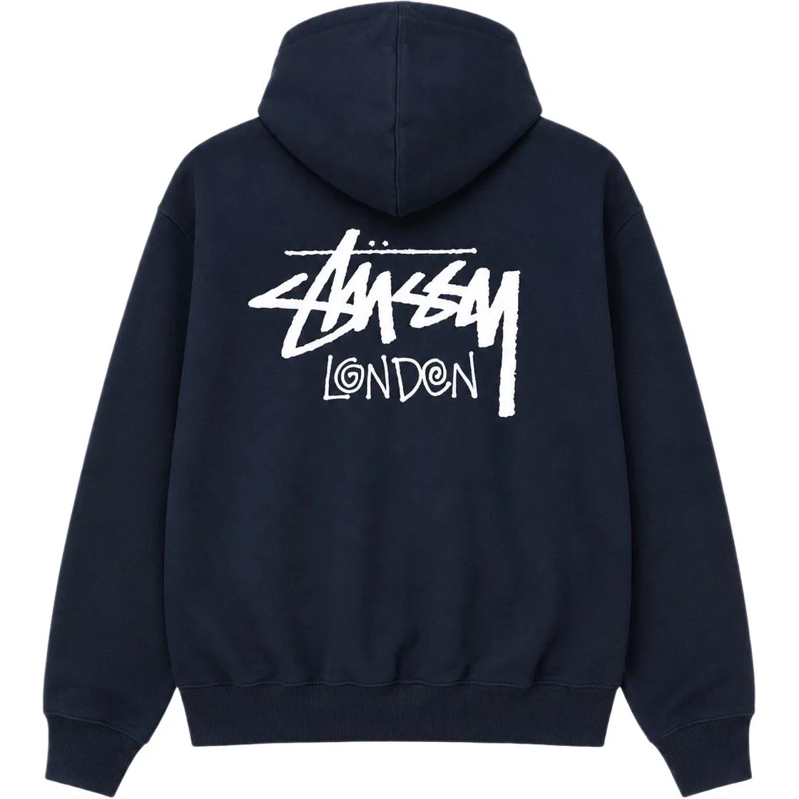 Детское худи с капюшоном и принтом Stussy, Navy Blue