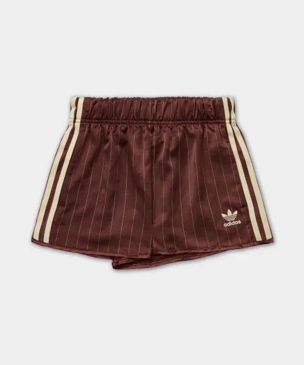Шорты пинстрип сатин, Adidas, коричневый