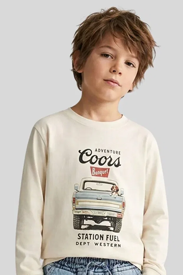 Детская футболка с принтом для мальчиков Banquet Printed Ww Waka Waka Kids Store, Beige
