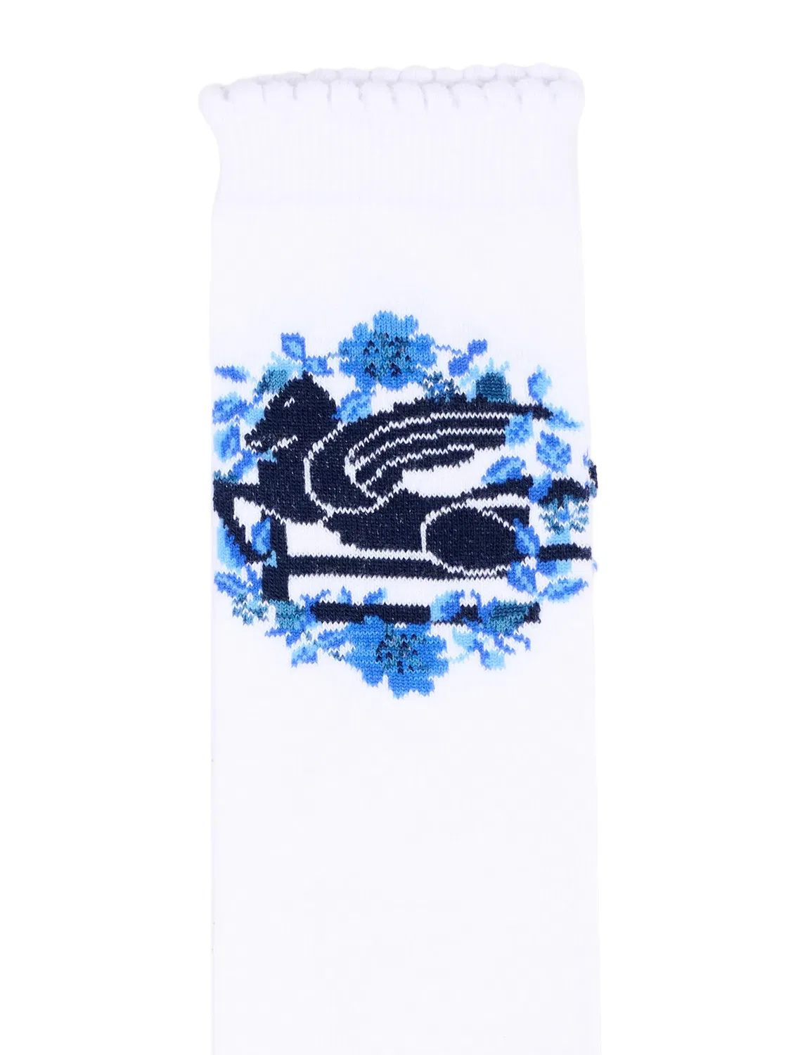 Носки Pegaso с цветочным принтом Etro Kids, белый — фото 2
