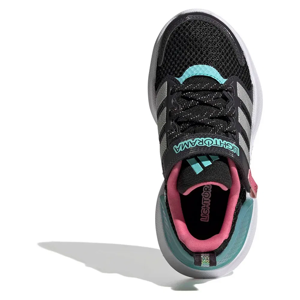 Детские кроссовки для девочек с подсветкой Lightorama Runner Adidas, Black — фото 3