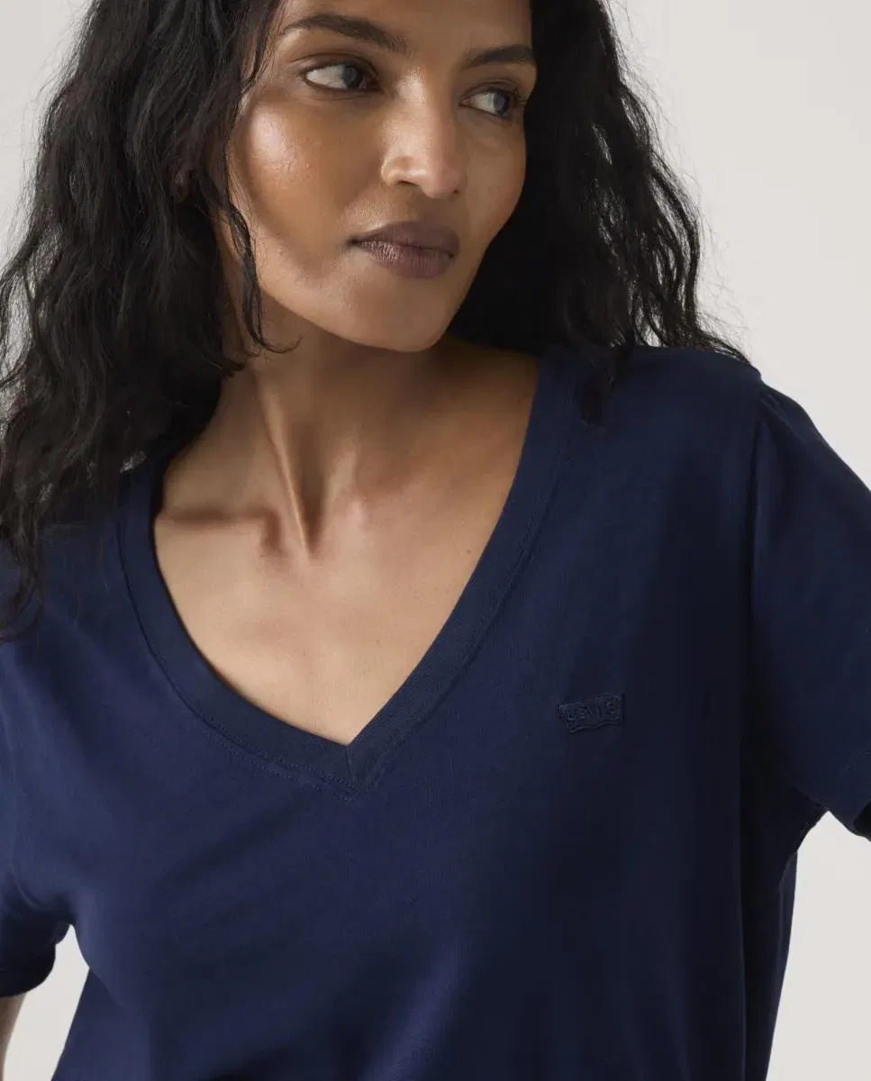 Женская футболка с V-образным вырезом Levi's, Navy Blue — фото 3