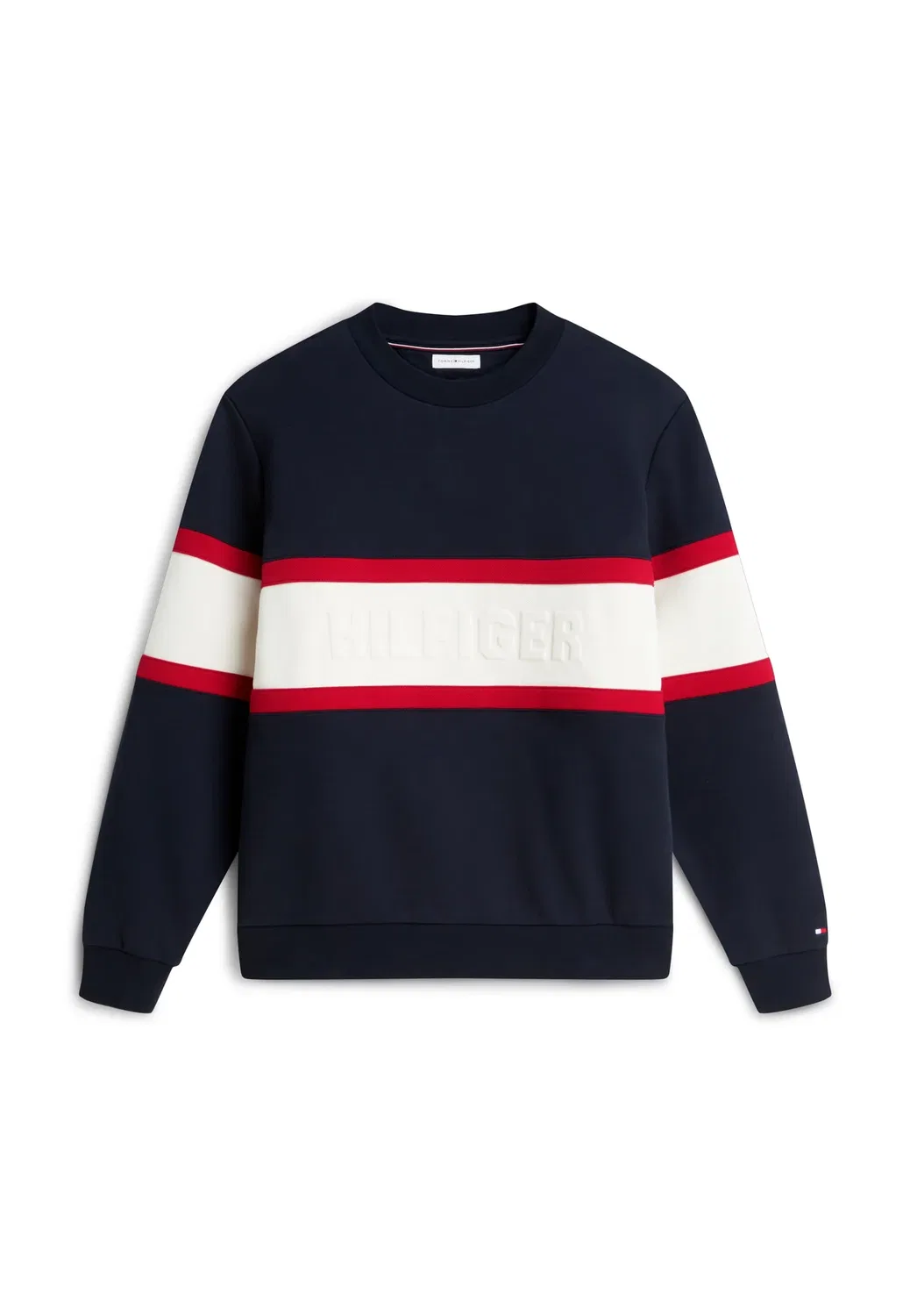 Толстовка в стиле интекно с цветовыми блоками Tommy Hilfiger, Navy Blue — фото 4