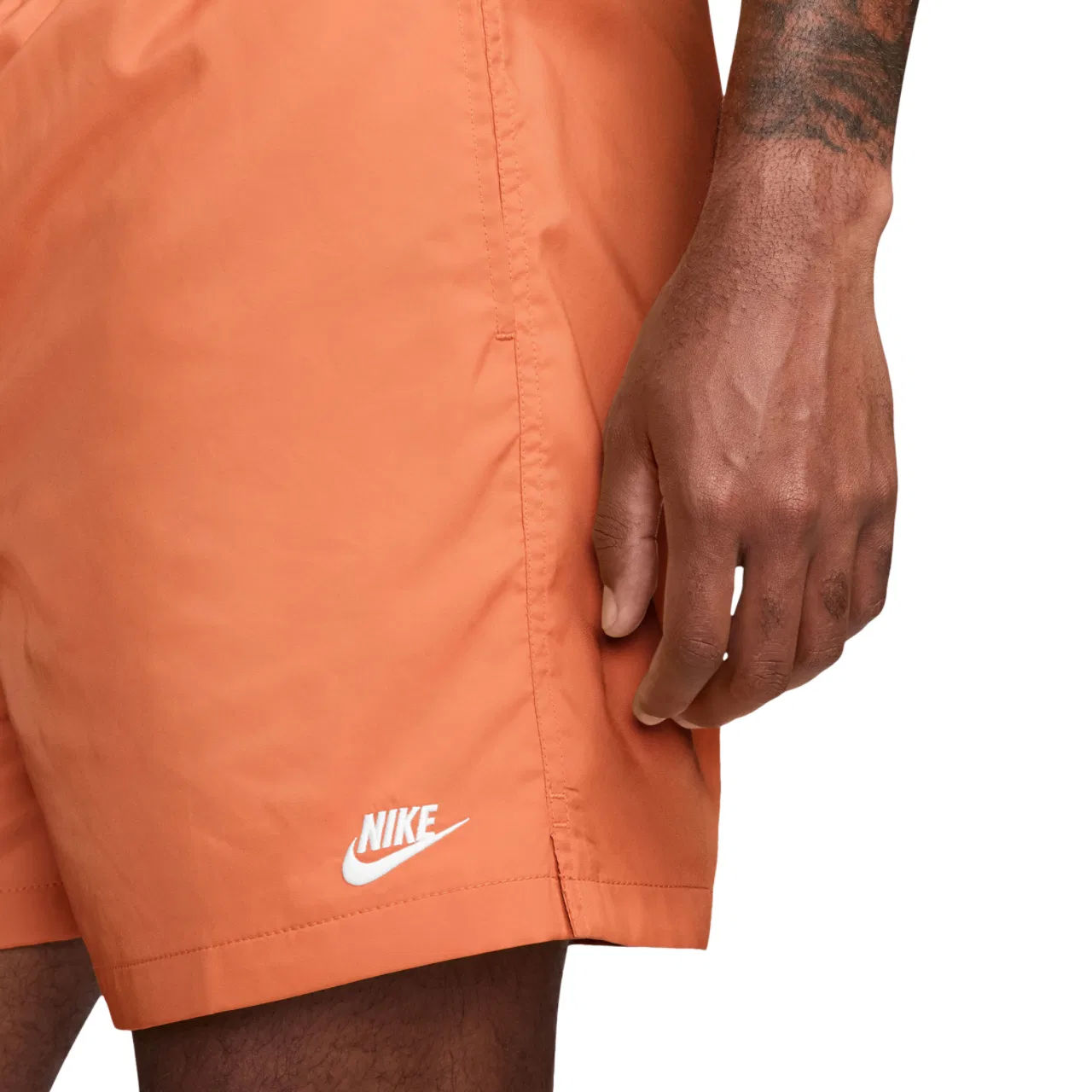 Шорты мужские Club Flow Nike, цвет White/Orange — фото 4