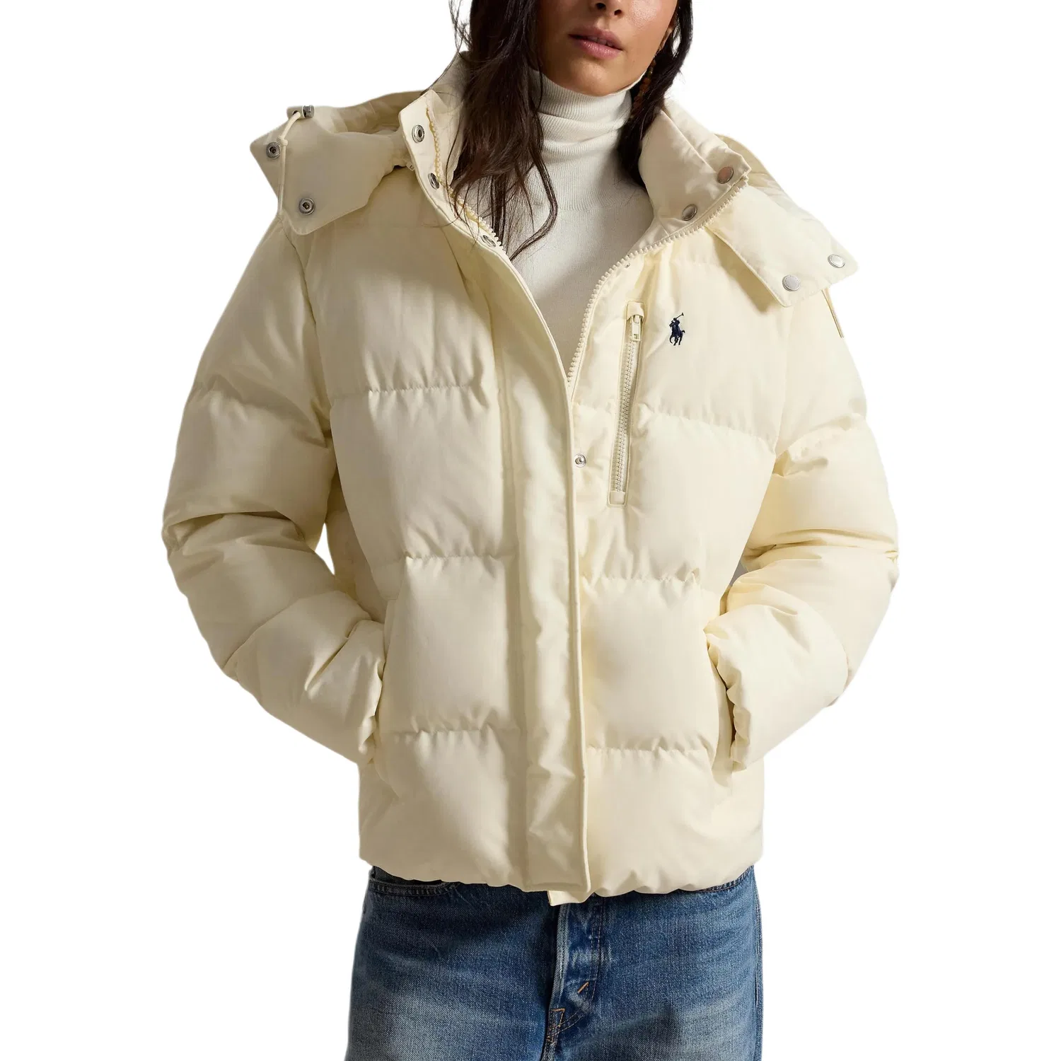 Женское зимнее пальто-пуховик с капюшоном и съемным воротником Light Umber Polo Ralph Lauren, Light Umber — фото 3