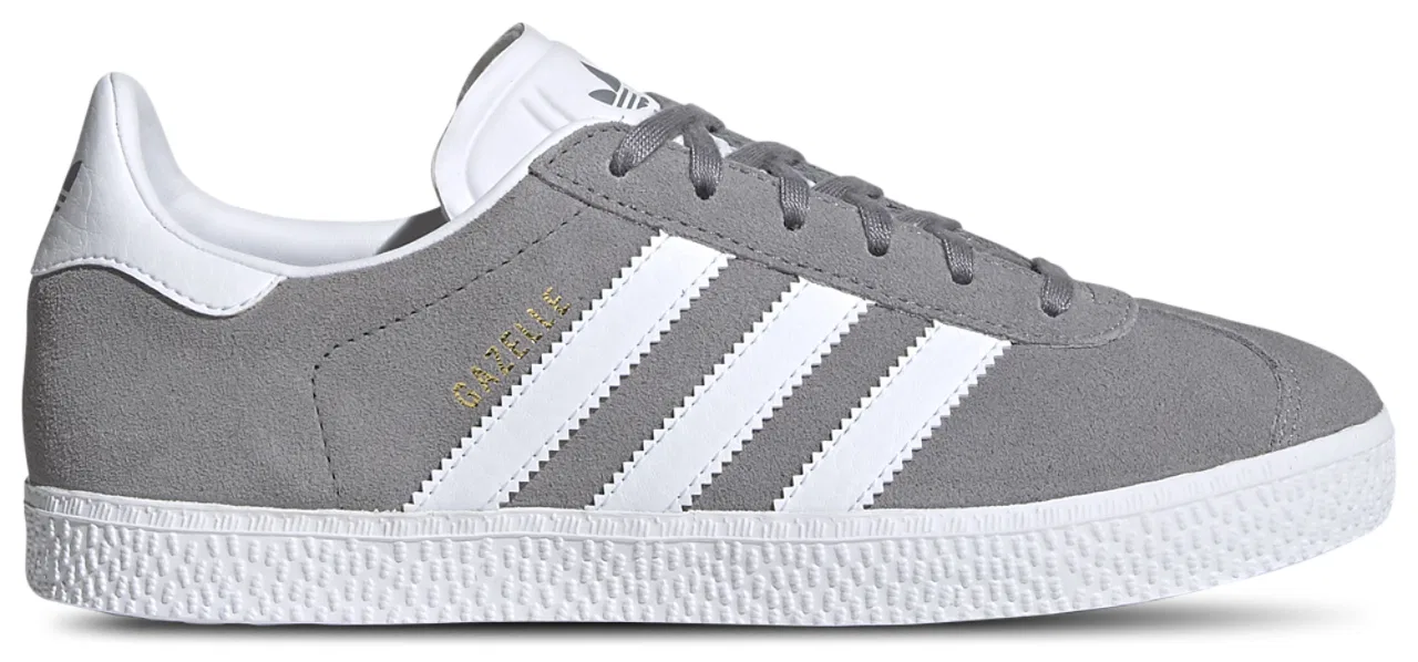 Кроссовки для девочек Gazelle Adidas, цвет Grey/Gold Metallic/White