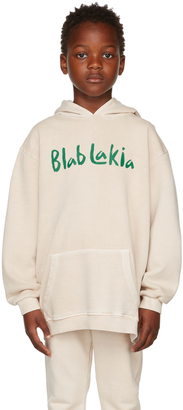 

Детская худи с бежевым логотипом BlabLakia, Бежевый, Детская худи с бежевым логотипом BlabLakia