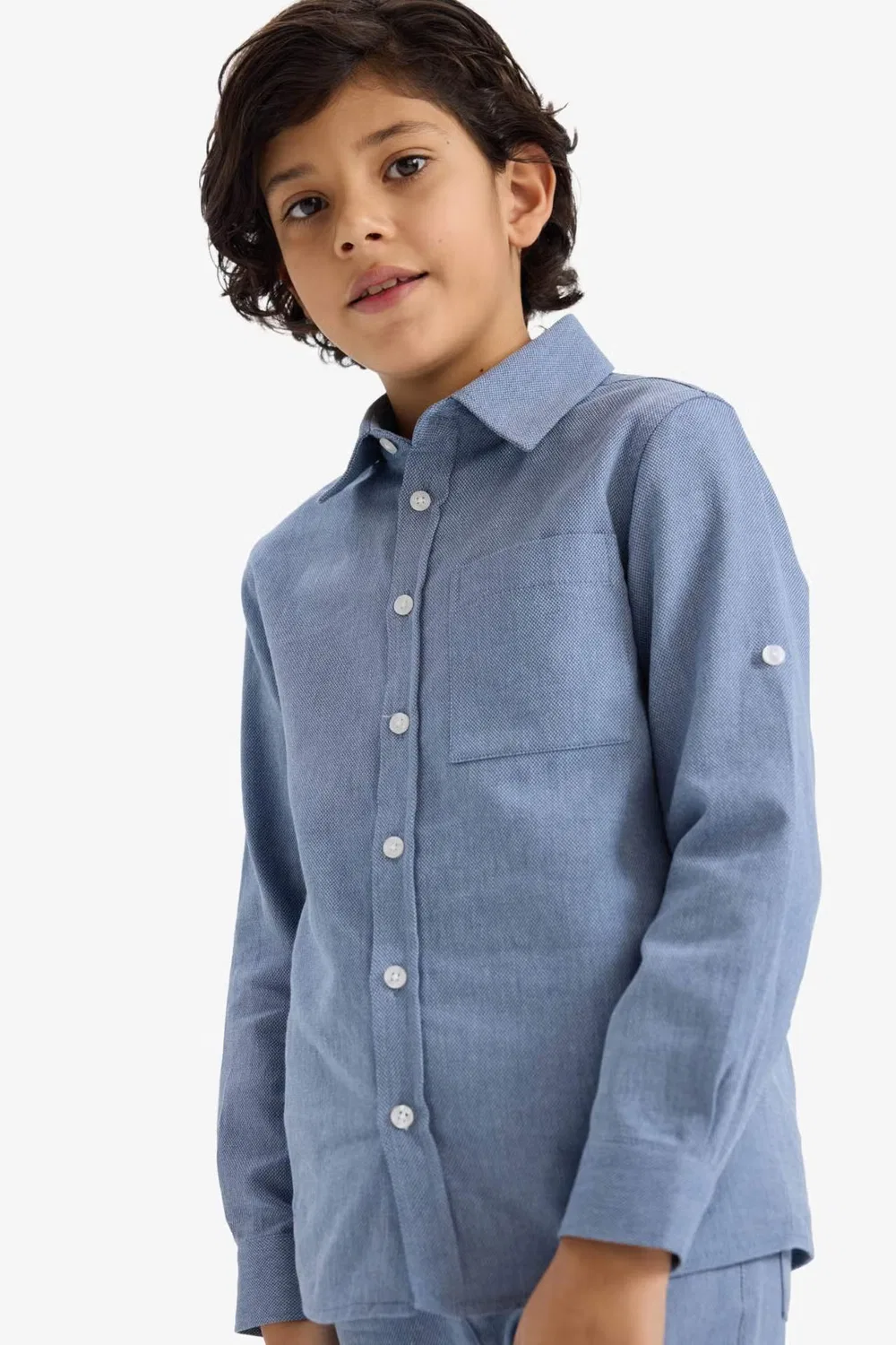 Лонгслив с длинным рукавом Regular Fit Defacto, индиго