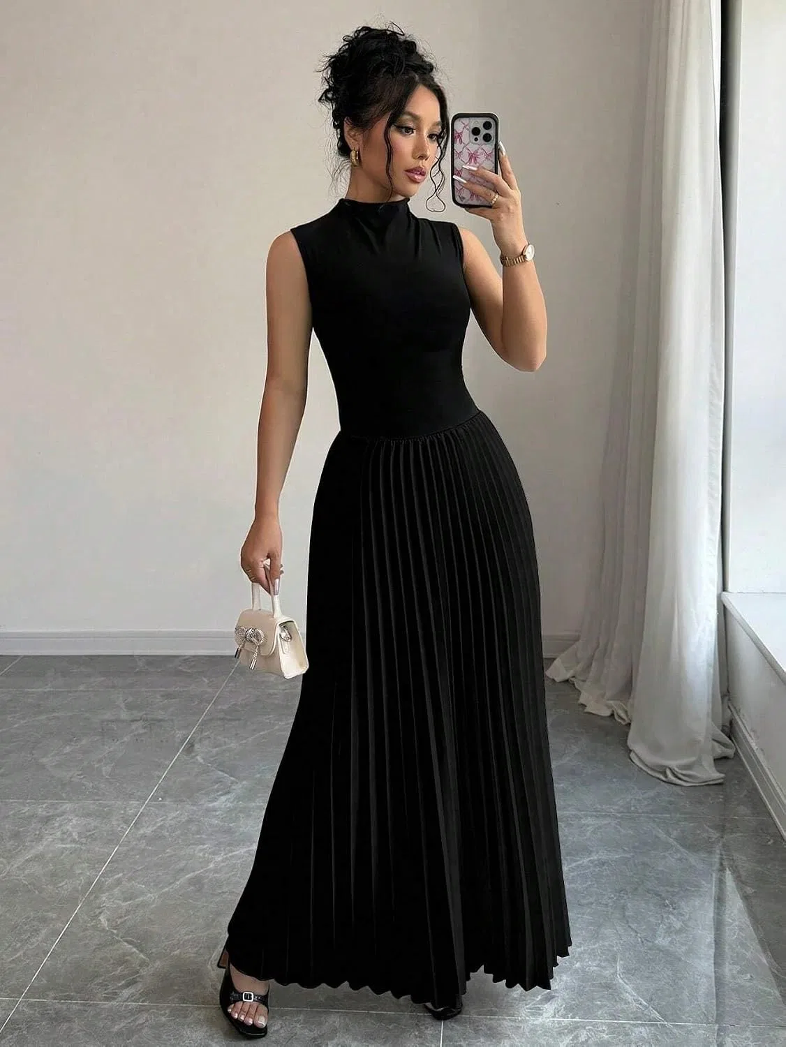 Женское элегантное платье А-силуэта Black — фото 2