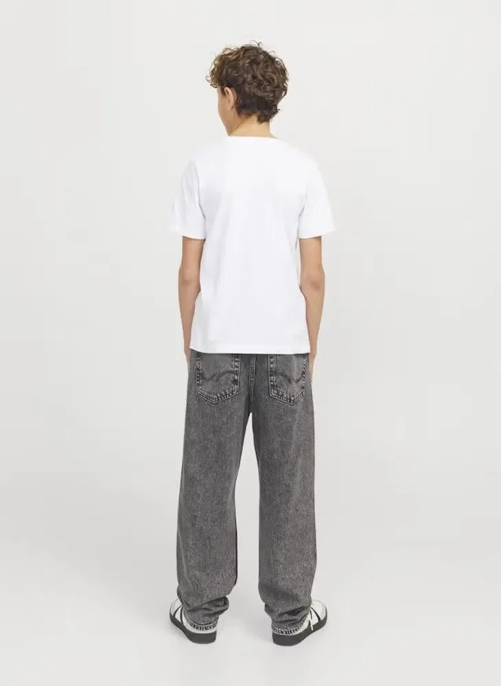 Джинсы свободного кроя для подростков, серая деним, Jack & Jones Junior — фото 2