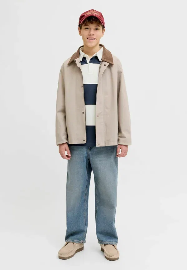 Спортивный костюм для подростков - футболка с длинными рукавами Jack & Jones Junior, серый