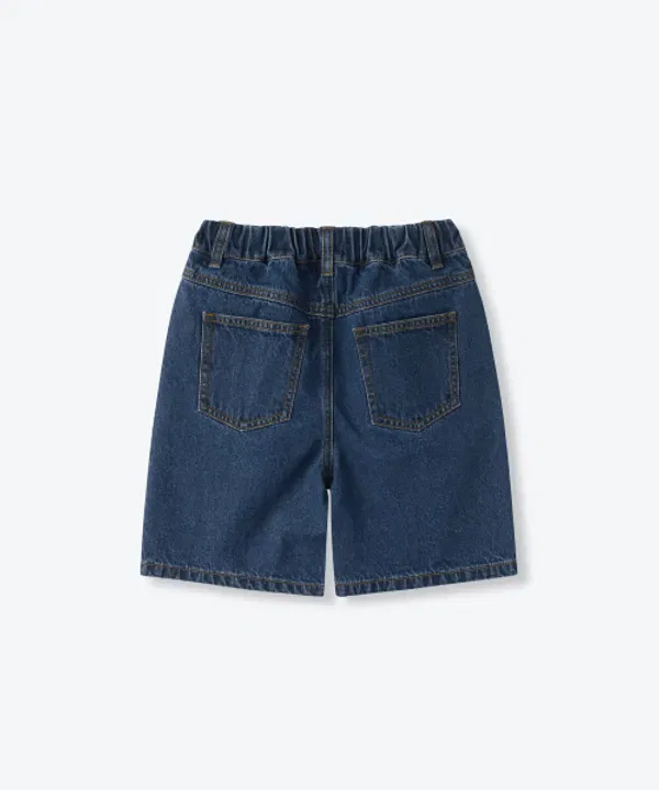 Шорты джинсовые свободные, Musinsa Standard Kids, medium indigo — фото 3