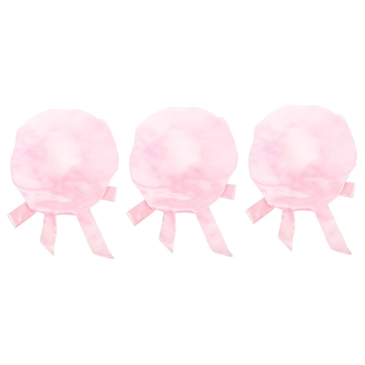Шапочка для душаs, 3 шт, Атлас, 42x42 см, Rosa Amosfun
