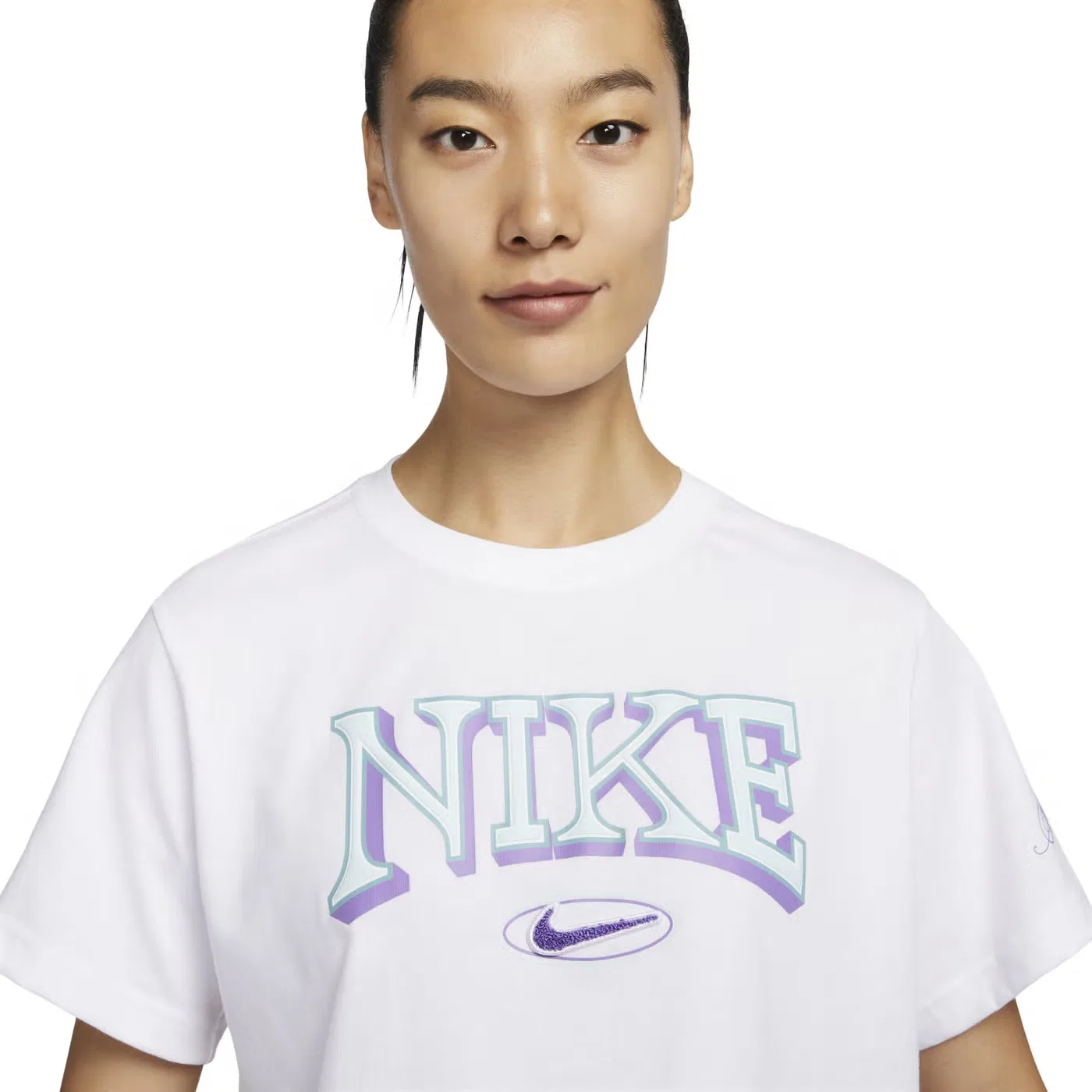 Футболка оверсайз с принтом Nike, белая — фото 2