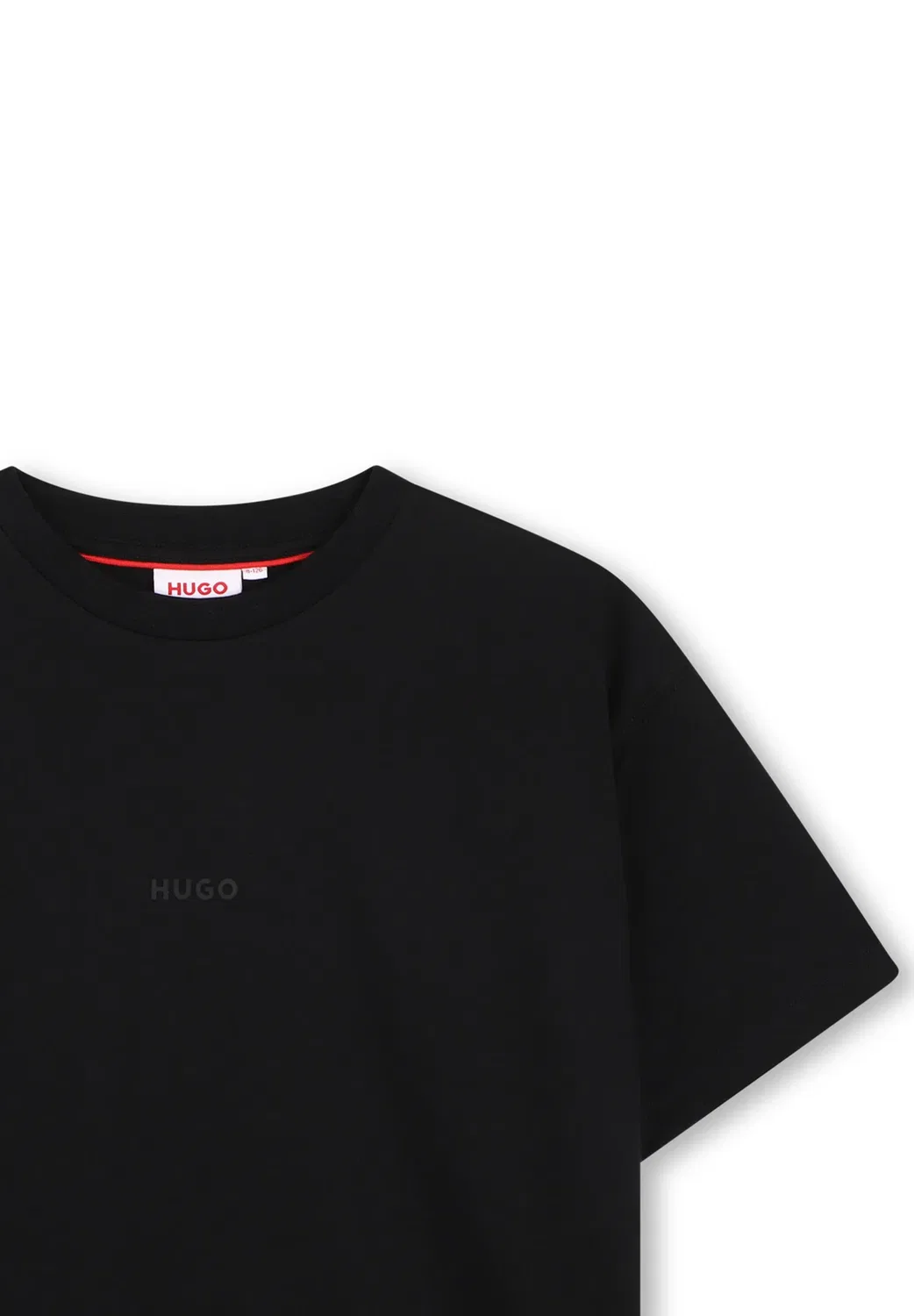 Футболка с короткими рукавами, свободного кроя - базовая футболка Hugo Kids, Black — фото 3