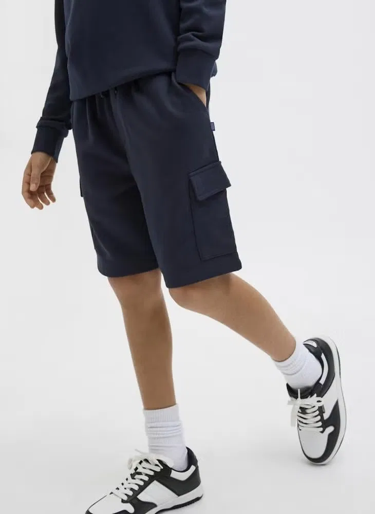 Шорты-джоггеры с карго-деталями Jack & Jones Junior, темно-синий — фото 4