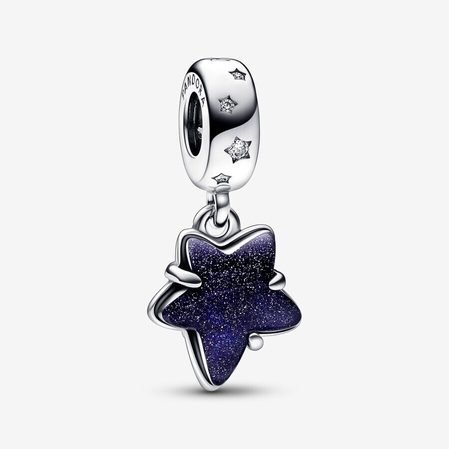 

Шарм-подвеска Pandora Moments Celestial Galaxy Star Murano, серебро/синий