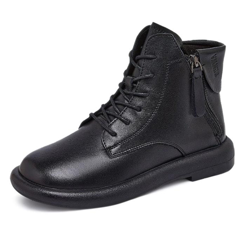Devanro Женские коричнево-черные замшевые ботинки на шнуровке, цвет Black Fleece-Lined