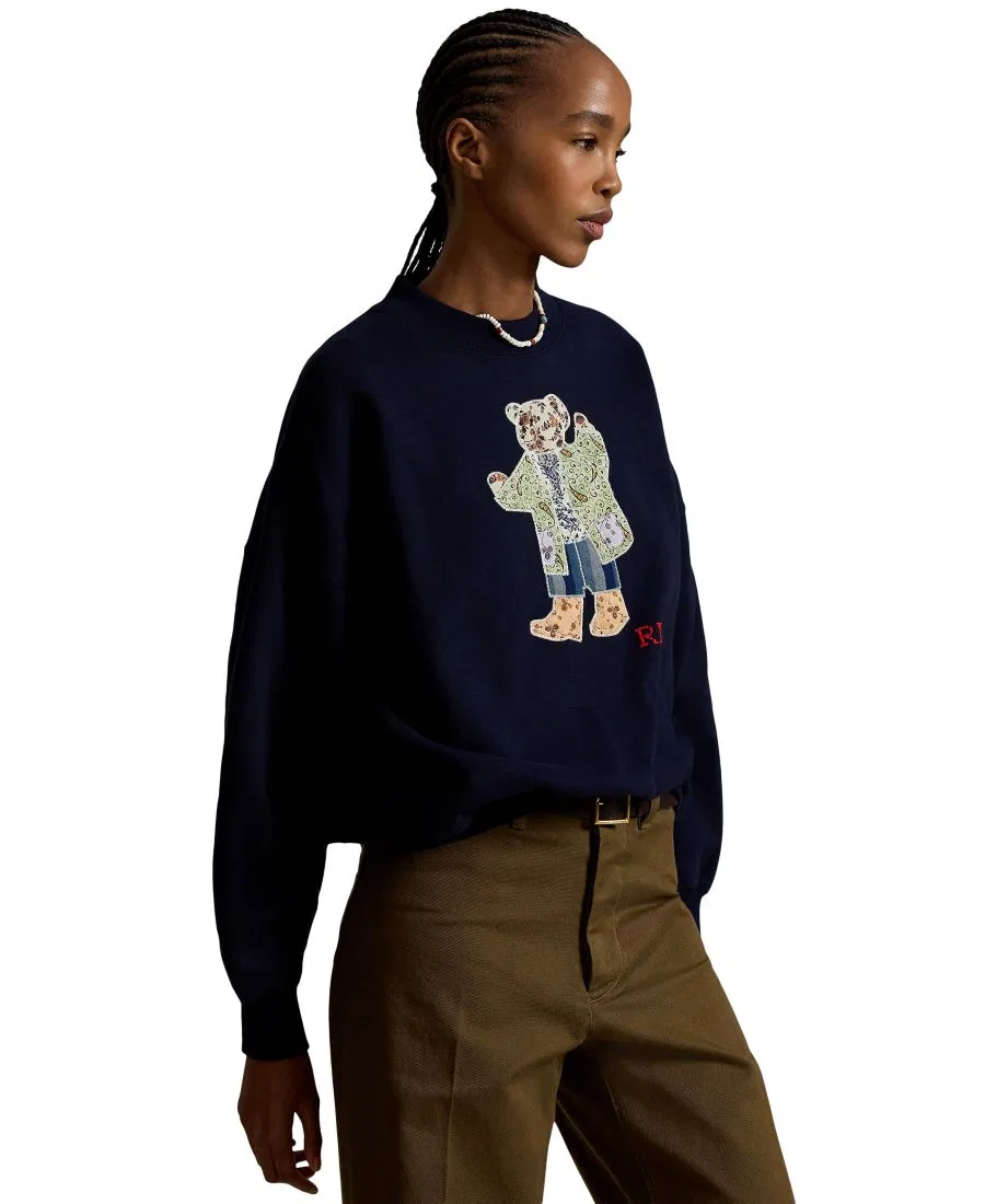Свитшот с длинным рукавом Patchwork Polo Bear Polo Ralph Lauren, Hunter Navy