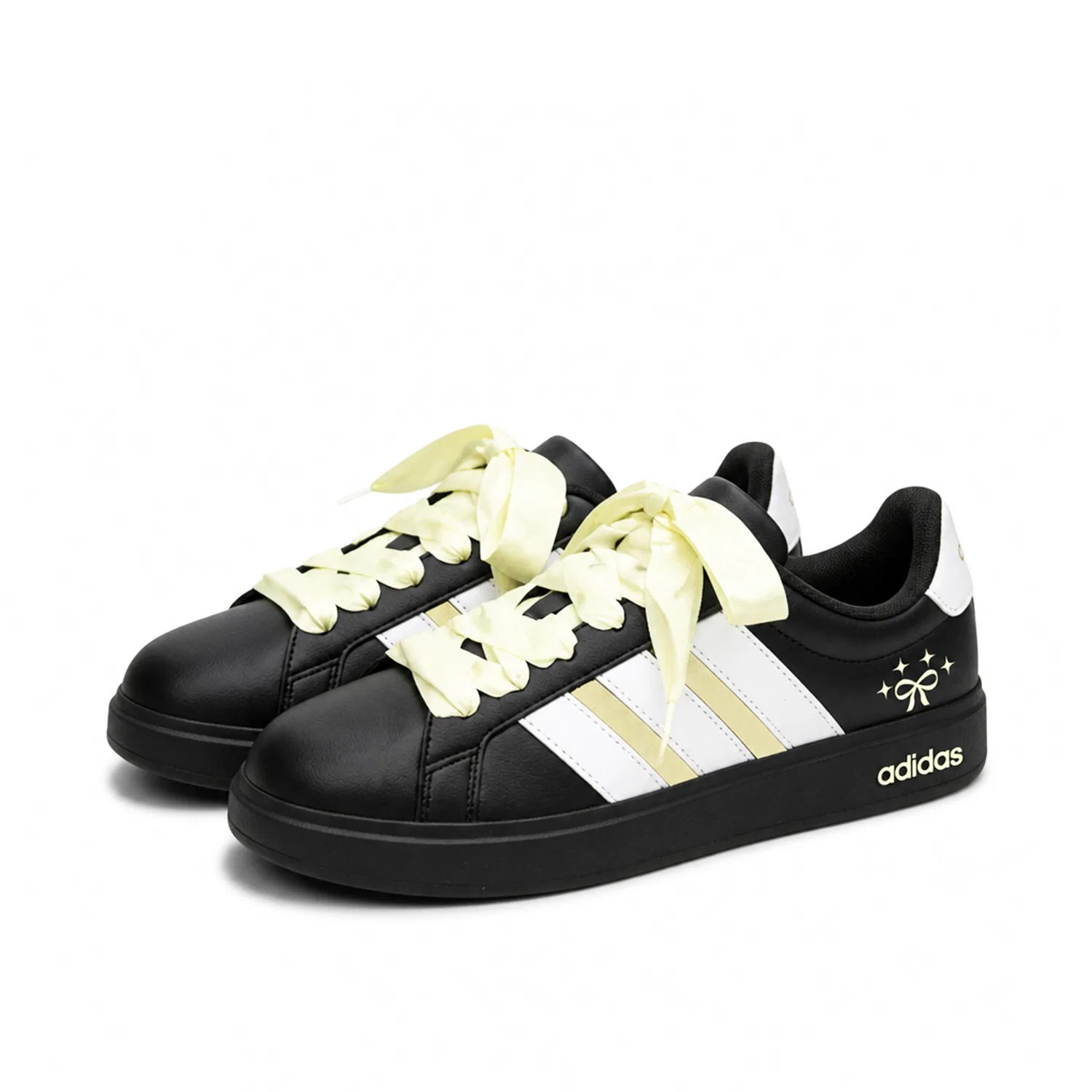 Детские кроссовки для скейтбординга с принтом Adidas Street Talk, Black Yellow — фото 4