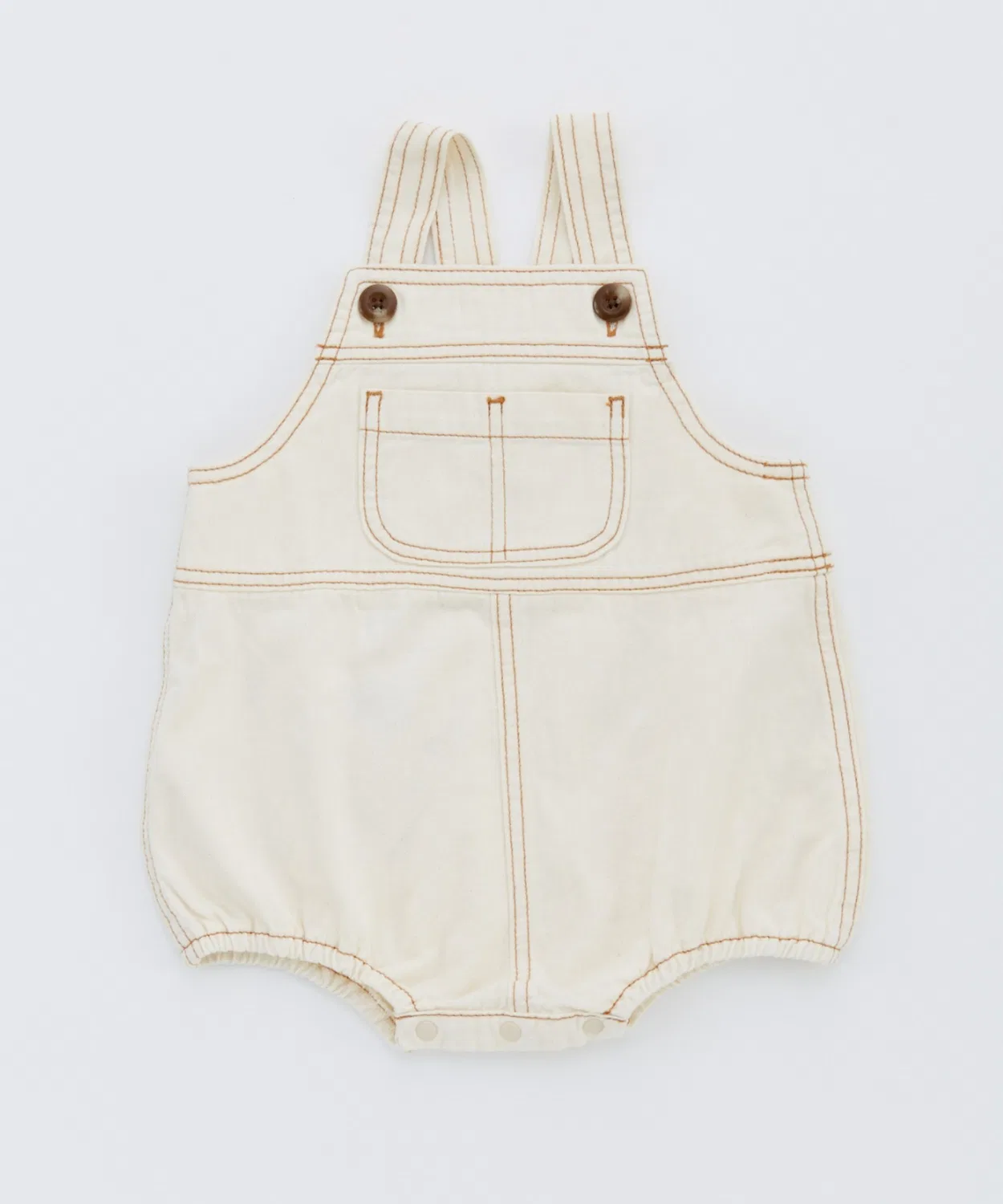Детский комбинезон-сарафан с большими карманами, модель Work Short Salopette LaStella, Off White