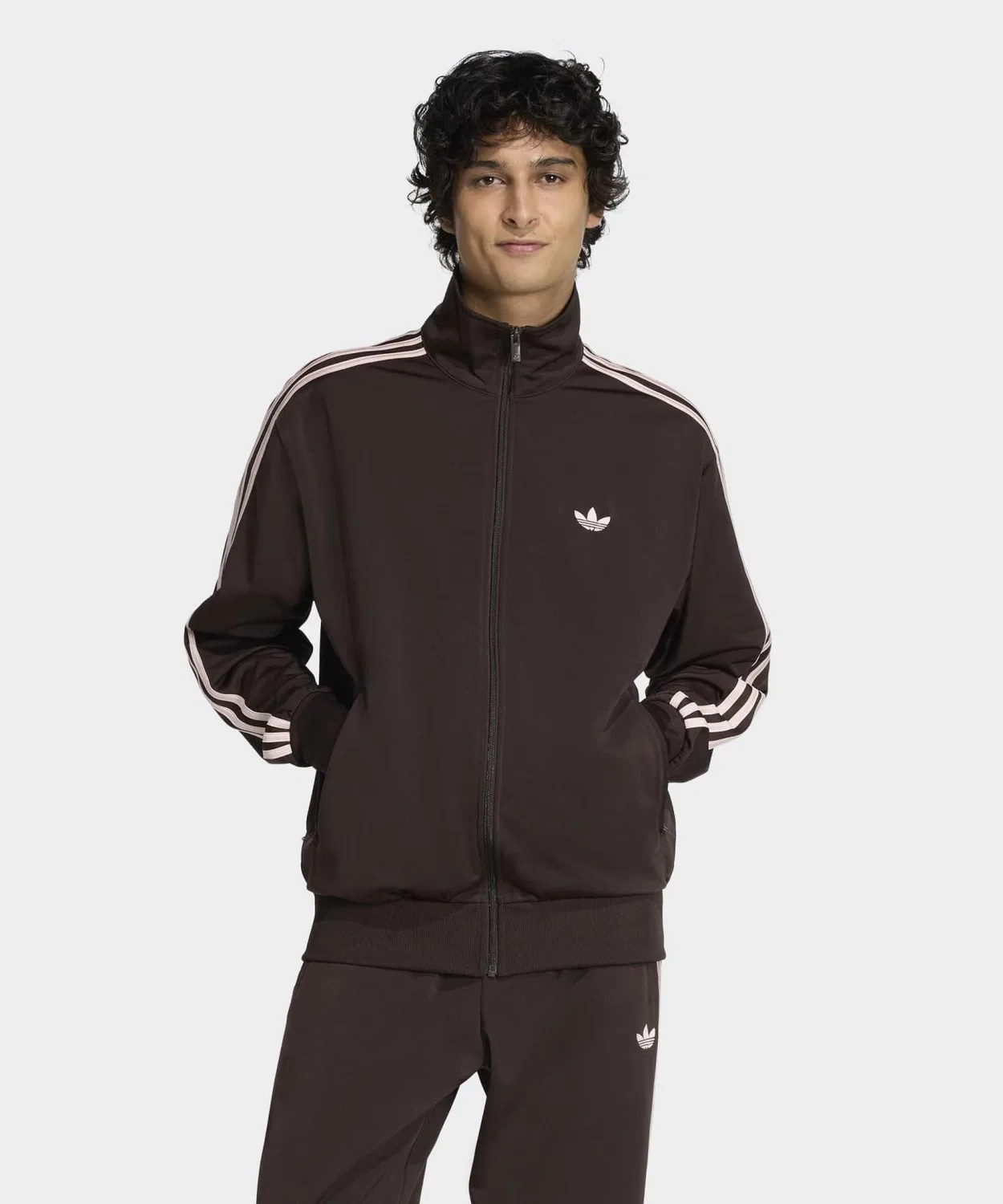 Мужская куртка-олимпийка с принтом Firebird Track Top Adidas, Brown — фото 3