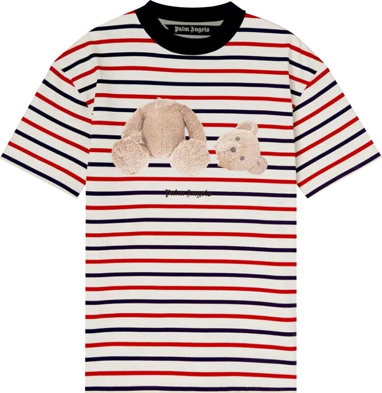 

Футболка Palm Angels PA Bear Stripes Classic Tee 'Red/Brown', красный