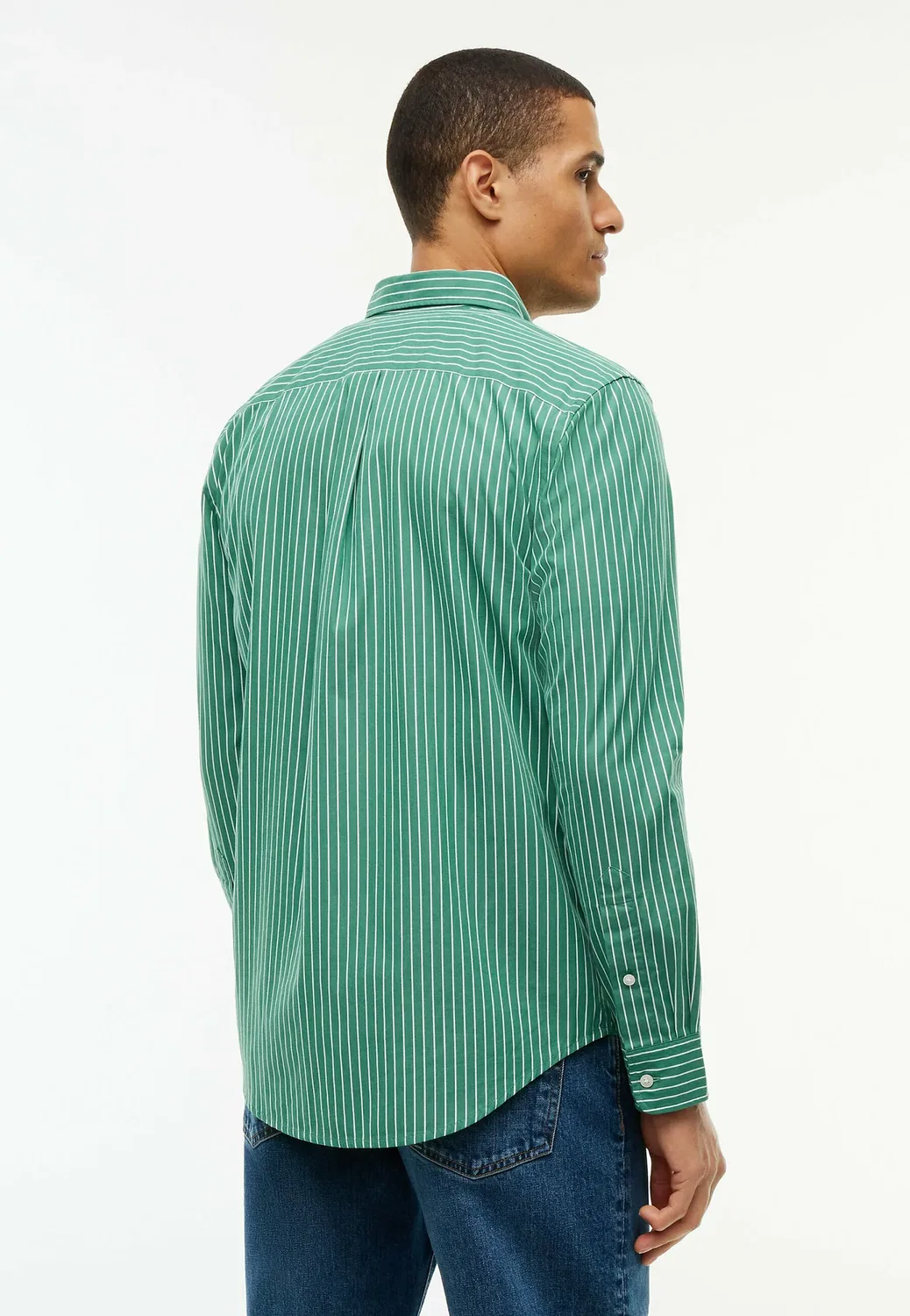 Рубашка Flex hairline poplin rf - рубашка Tommy Hilfiger, Alaskan Green Stripe — фото 3