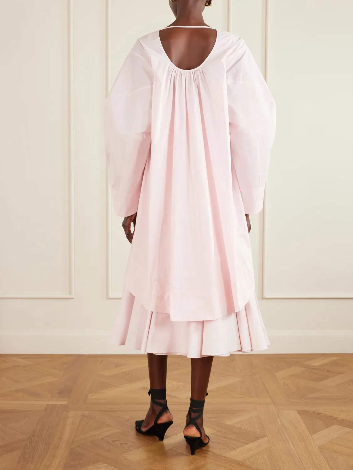 Свободное мини-платье Paysan из хлопковой смеси Jacquemus, розовый — фото 4