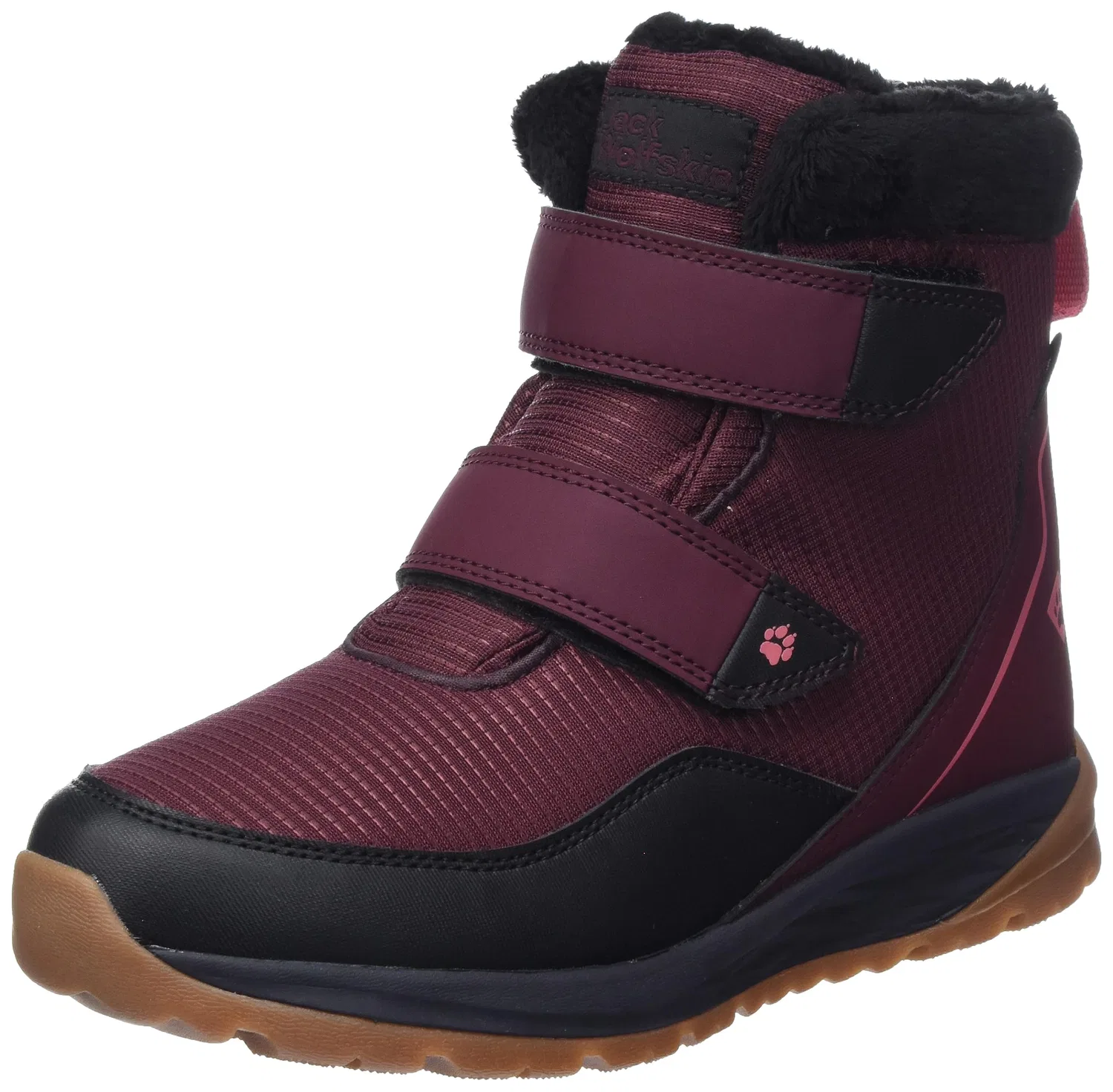 Детские зимние ботинки для мальчиков Polar Wolf Texapore Mid Vc K Jack Wolfskin, Boysenberry