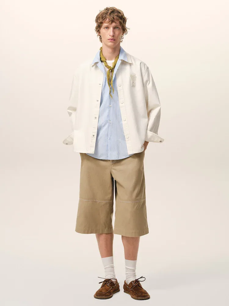 Шорты Worker Bermuda, Beige Taupe AMI PARIS