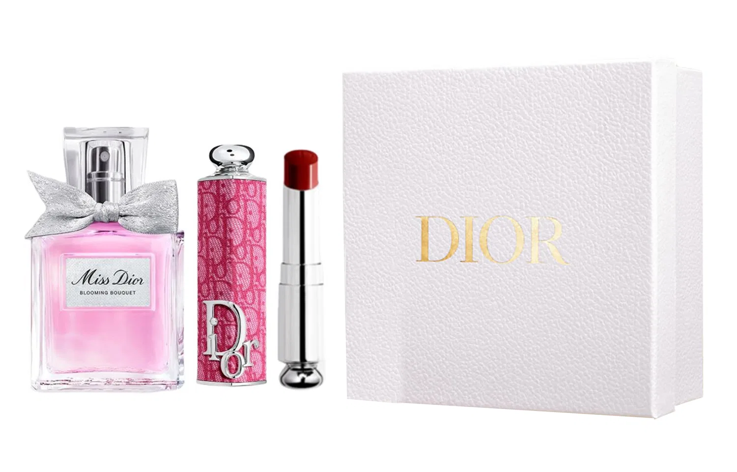 Женский парфюмерный набор Miss Dior Floral Eau De Parfum 30 мл с пудрой и губной помадой, DIOR, Multicolor
