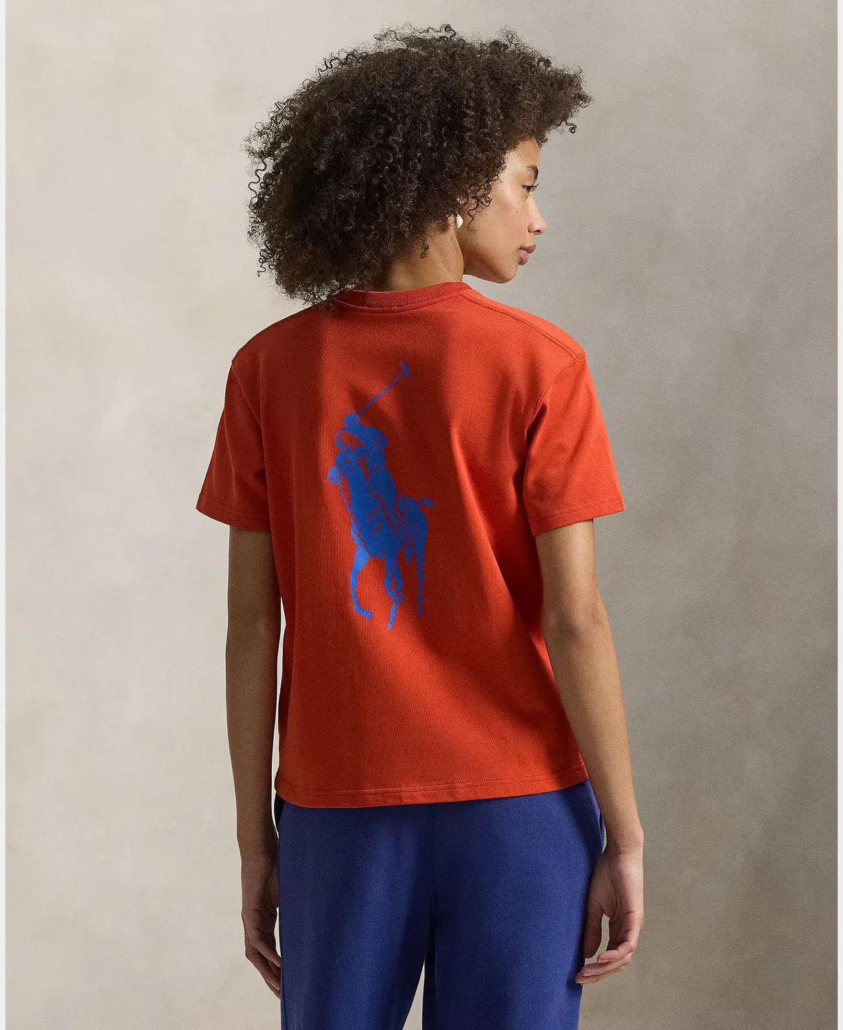 Женская футболка хлопковая Polo Ralph Lauren, Naranja Fuerte — фото 2