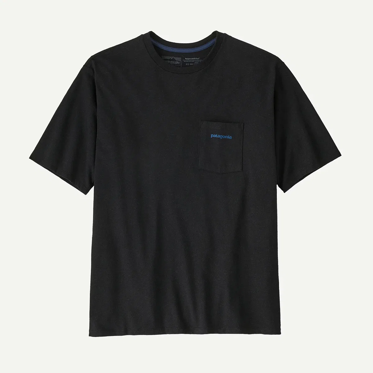 Мужская футболка с коротким рукавом с нагрудным карманом Boardshort logo pocket responsibili-tee Patagonia, Ink Black — фото 2