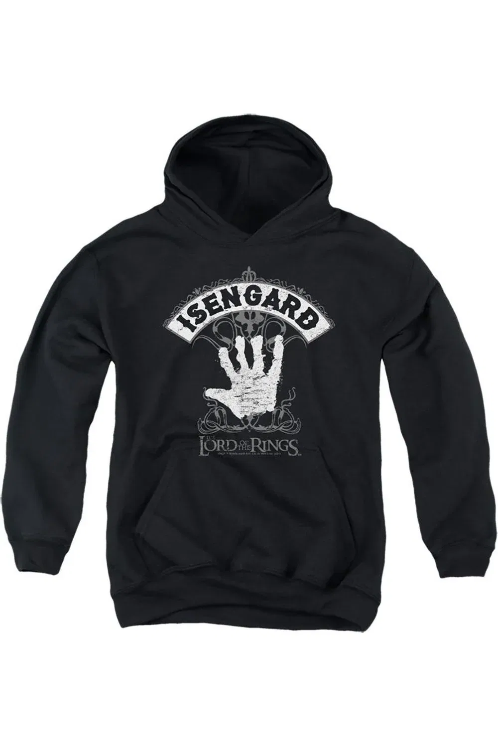 Детское худи с капюшоном на молнии Lord Of The Rings Isengard Gildan, черный
