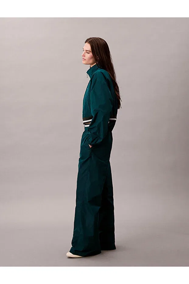 Женские брюки широкие хлопковые Calvin Klein, Green — фото 3
